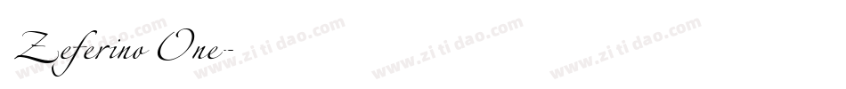 Zeferino One字体转换